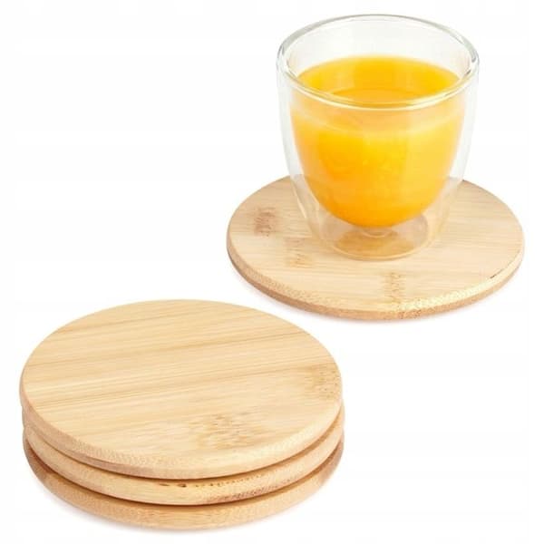 Bambusunderlägg 9,5 cm set om 4 - bordsskydd