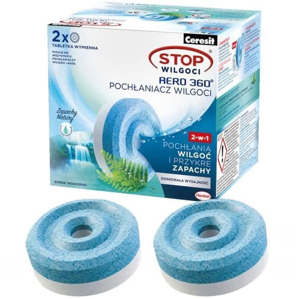 Fuktsugare - Ceresit - Aero 360 - Påfyllning x2 Doft Cascade Mountain