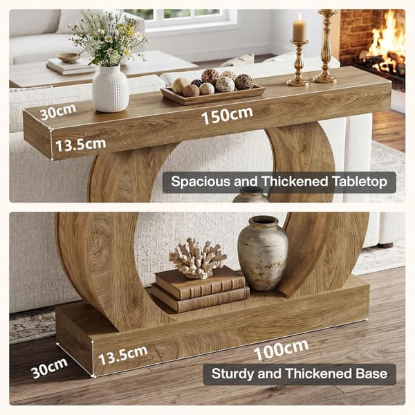 Tribesigns Konsolbord, 150×30×85 cm, Ljusbrun