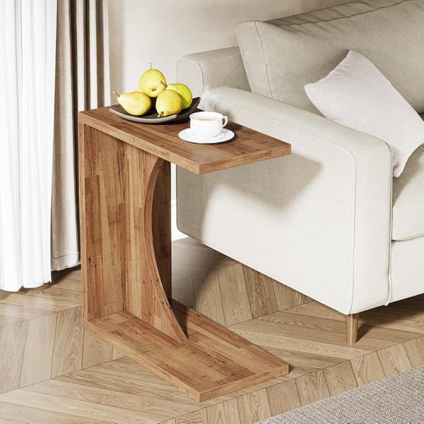 Tribesigns C-Format Sidobord, 60×30×65 cm, Valnötsbrunt
