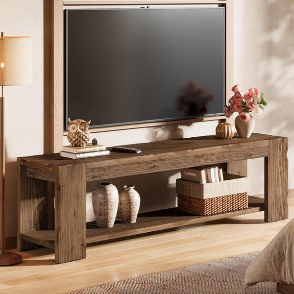 Tribesigns TV-Taso, 140×35×45 cm, Rustiikkisen Ruskea