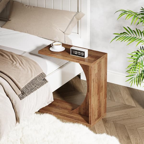 Tribesigns C-Format Sidobord, 60×30×65 cm, Valnötsbrunt