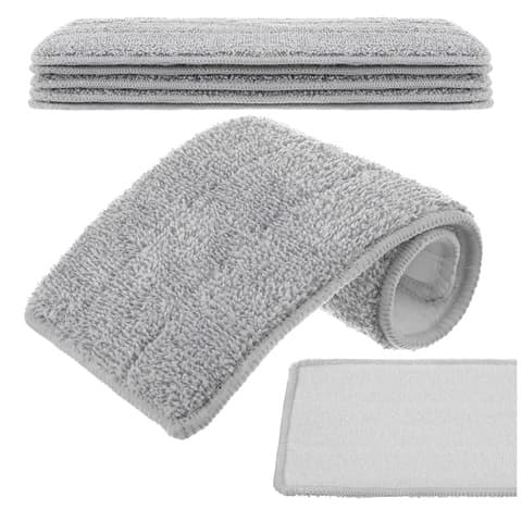 5-Pack Moppskydd till Plattmopp 33 cm – Mikrofiber Moppremsor med Kardborre