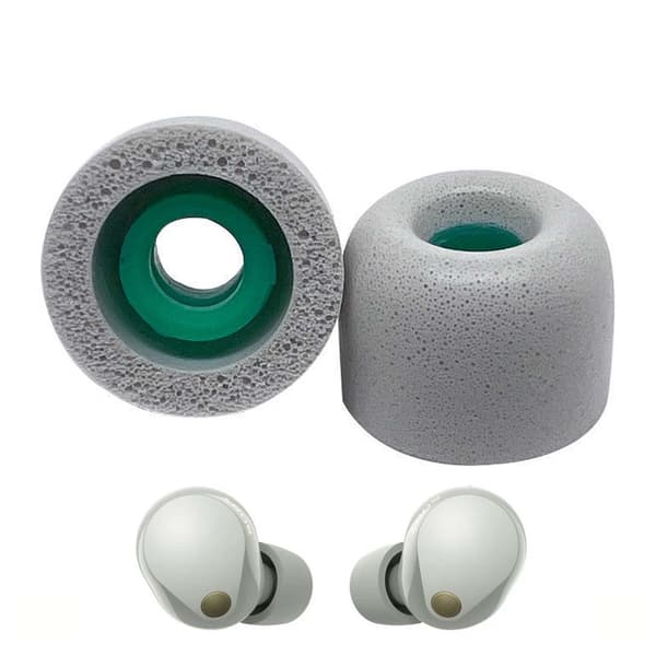 Silikontoppe M Memory Foam til Sony WF-1000XM4 (Par) Grå