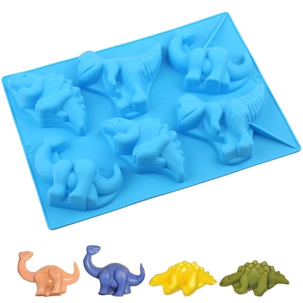 Silikonform for baking og isbiter dinosaurer