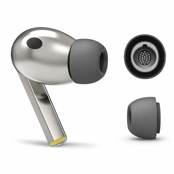 Silikone ørepropper til Samsung Galaxy Buds3 Pro – Sort L med trykaflastningshuller