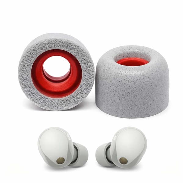 Silikontoppar XS Memory Foam  för Sony WF-1000XM4 (Par) Grå