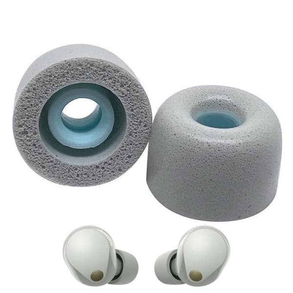 Silikontopper L Memory Foam for Sony WF-1000XM4 (Par) Grå