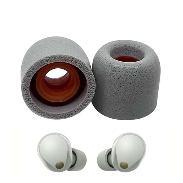 Silikontoppe S Memory Foam til Sony WF-1000XM4 (Par) Grå