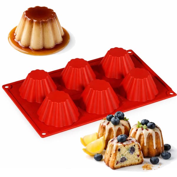 Silikonform Canelé Muffins & Mini-kaker – 6 rom | 26x18 cm
