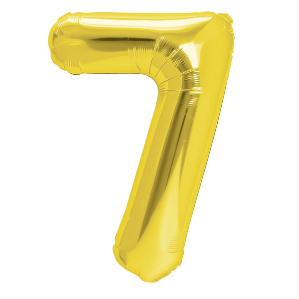 Folieballong Siffer 7 Gull 70 cm