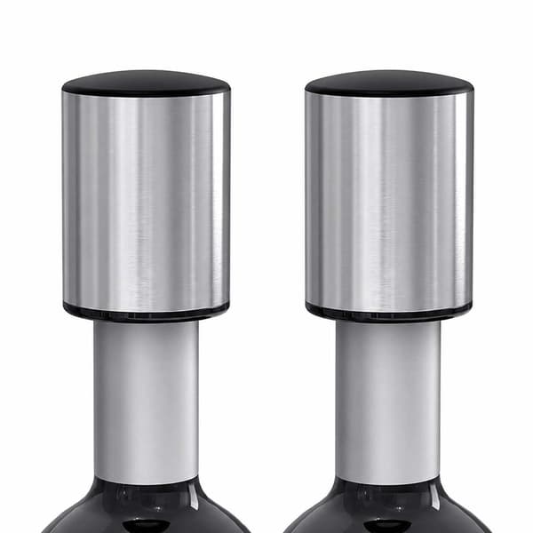 Vakuumkork för Vinflaskor och Champagne 2-Pack Silver