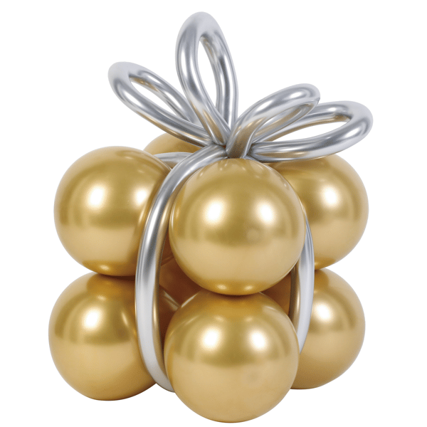 Ballonsæt gave guld krom