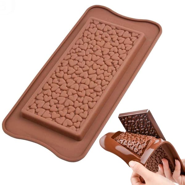 Siliconeform til chokolade kage med hjerter