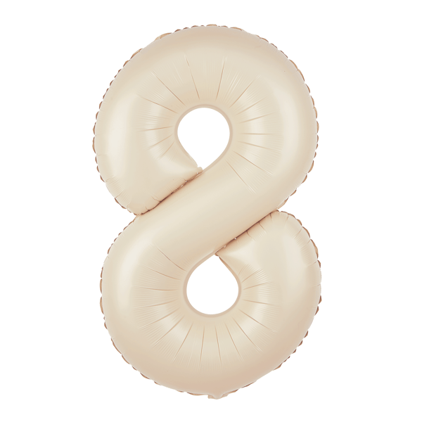 Folieballon Tal 8 Fløde Beige 100 cm