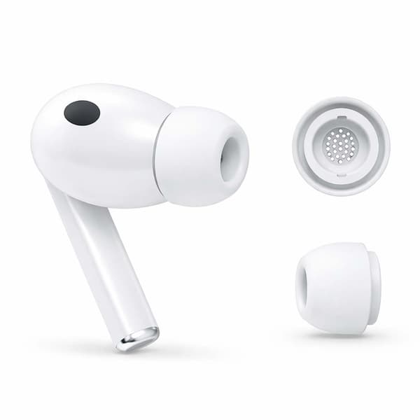 Silikon Ear Tips för Samsung Galaxy Buds3 Pro – Vit M med Tryckavlastningshål
