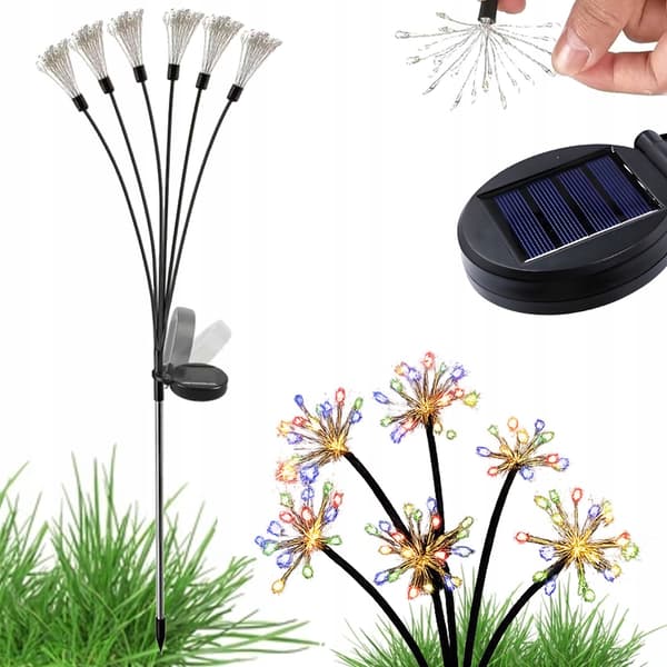 Solcellelamper Firework 2-pak – LED hagebelysning med flerfarget lys