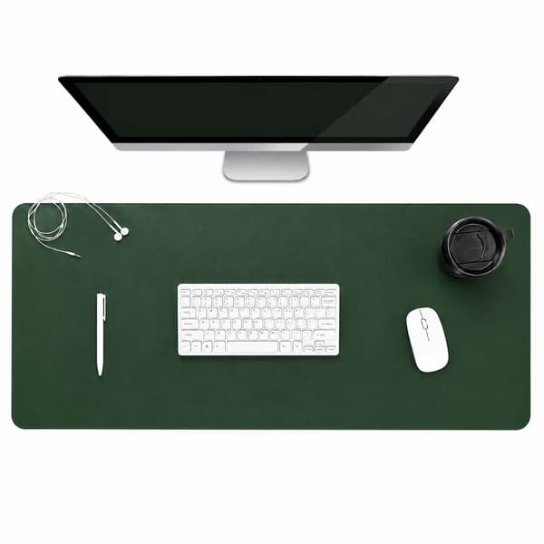 Vihreä työpöydän alusta Deskmat 80×30 cm PU-nahkaa