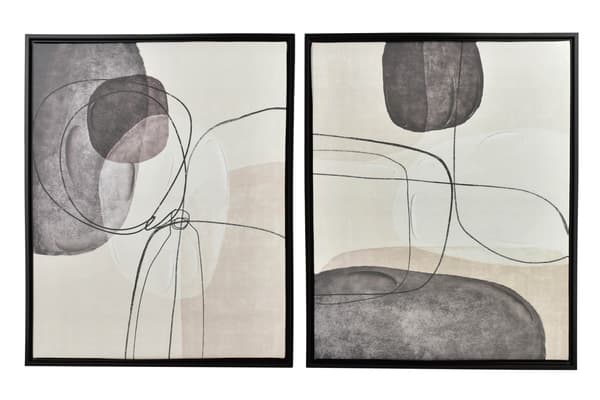 billedsæt Inga Modern 40x50 sort hvid beige 1 sæt