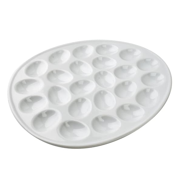 Porcelæn Æggefad Mondex Basic 35x28 Hvid 1stk