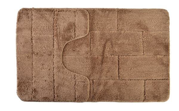 Badrumsmatta Polyester ZAC Komplet 50x37 50x80 brun 2-pack