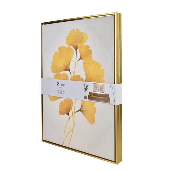 Billedsæt INGA Ginkgo 50x70 guld 2 stk
