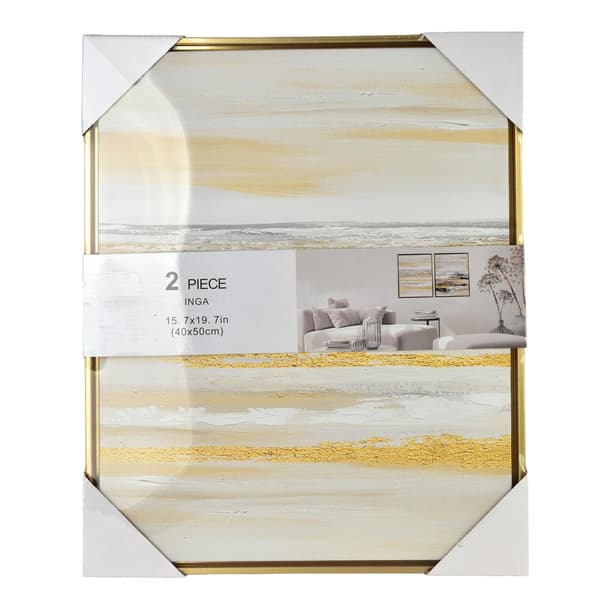 Billedsæt Inga 40x50 guld sort hvid 2stk