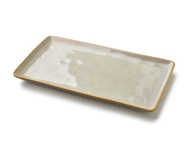 keramiskt fat Basic Nature 36x3x19 natur 1pc