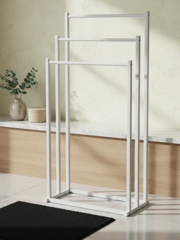 Handduksställ Zac White 44x21x86 vit 1pc