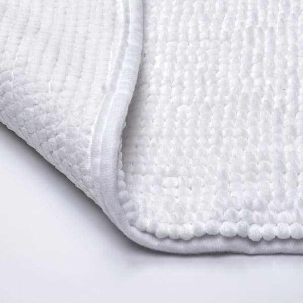 polyester badeværelsesmåtte BATHLAB ZAC WHITE 50x80 hvid 1pc