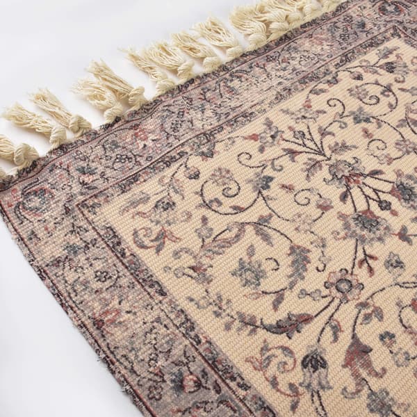 tæppe bomuld polyester Orient Orient 90x60 brun beige grøn 1pc