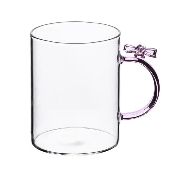 Glasmugg Peter Ribbon 8x11,5x10 Rosa 1pc