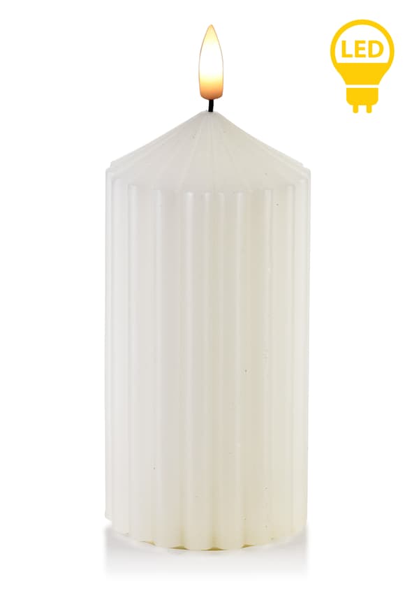 LED Lys Idalia 7x7x19 Cm Hvid 1 Stk
