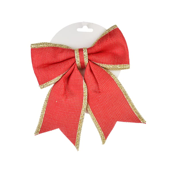 Polyester Sløjfe Santa Lila 18x20 rød 1pc