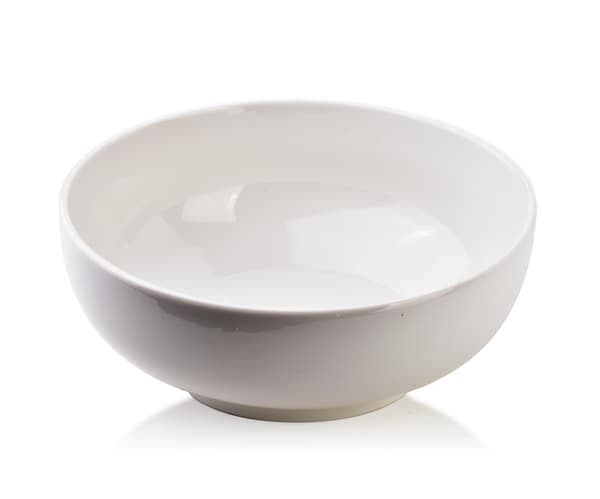 Porslinsskål BASIC Rund 23,8x23,8x9 cm Vit 1 st
