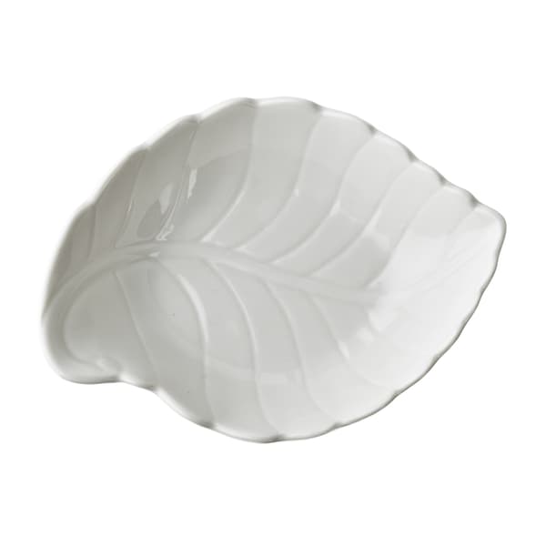 Porslinsskål BASIC Liść 16x12x4 cm Vit 1 st