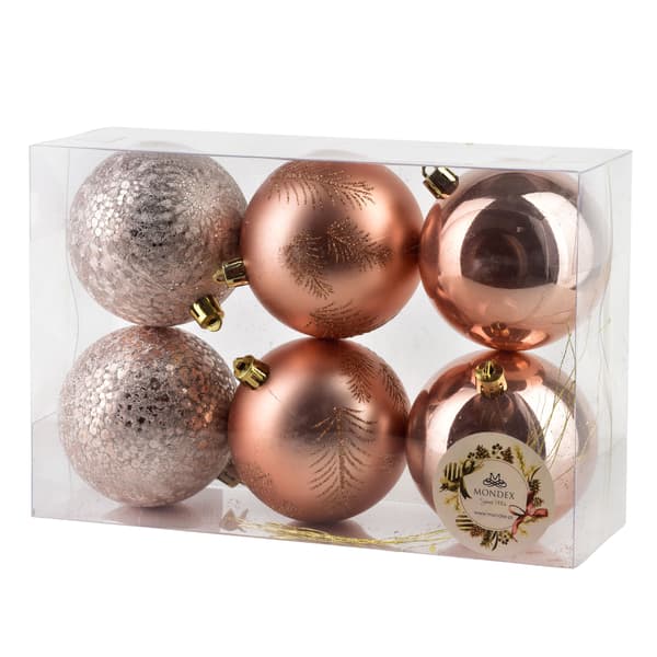 Julgranskulor Santa 8cm lila 6-pack