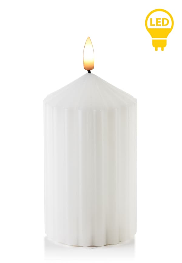 LED-ljus Idalia 7x7x16 cm vit 1 st