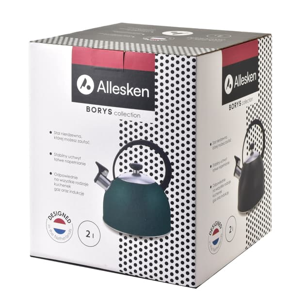 Rustfrit stål kedel Borys BLACK 2,0 L Sort 1 stk.