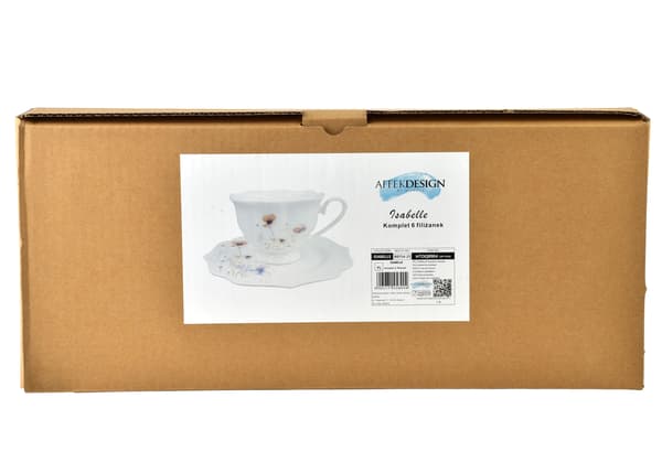 Porslinskoppar Isabelle Komplet 9x11.5x6.7cm Vit 6pack