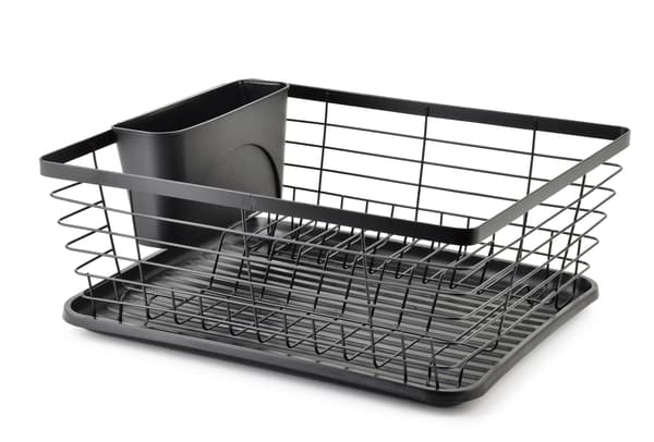 Metallinen Astiankuivausteline BASIC KITCHEN 36,3x30,2x14,5 Musta 1 kpl