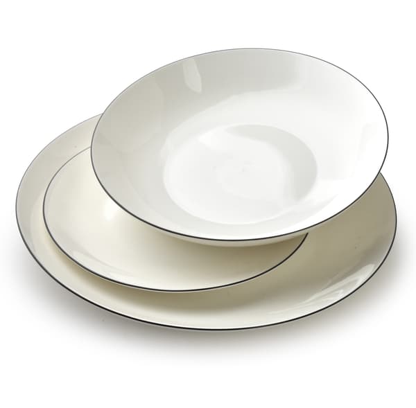 Porslinsmiddagservice Affek Design Lea Simple 18 delar vit 1 set
