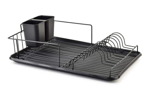 Opvaskestativ i metal Basic Kitchen 42,5x31,5x13,4 cm sort 1 stk