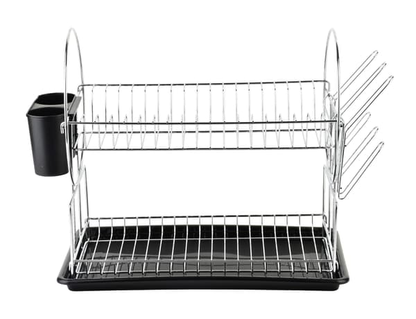 Metall Diskställ Basic Kitchen Ociekacz 51x23,5x36,5 cm Krom Svart 1pc