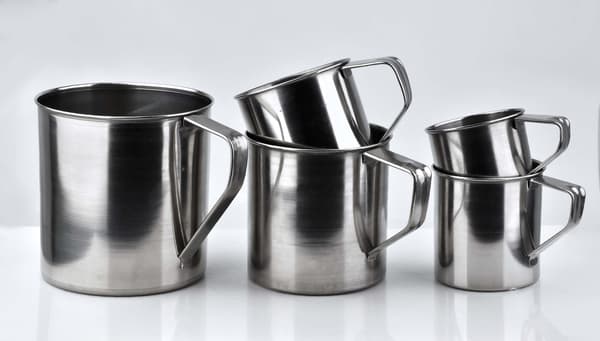 Ruostumaton teräs muki COOKINI Basic Kitchen 700 ml 10 cm hopea 1 kpl