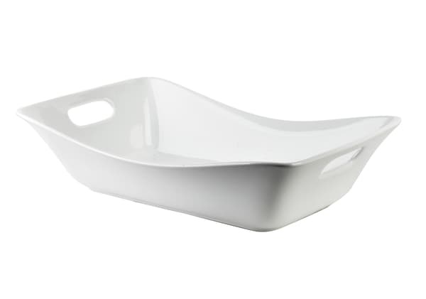 Porcelænsfad Basic 32x21x8 hvid 1pc