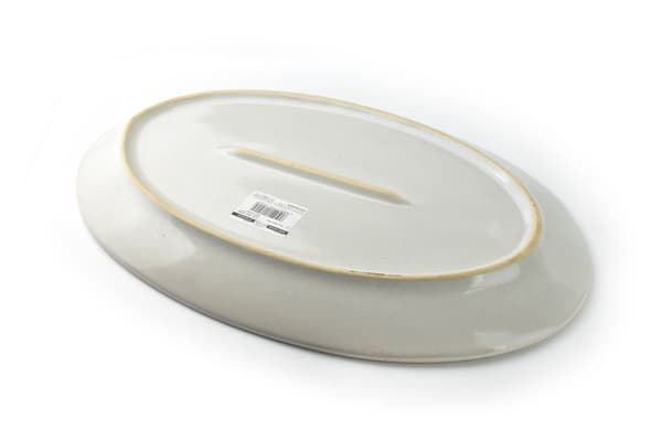 Keramisk serveringsfad Basic Nature 36x22,5x3 cm lysebrun/orange 1 stk.