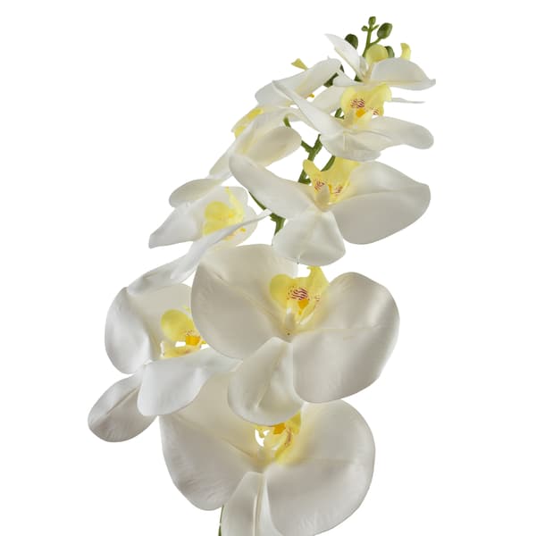 Kunstig orkidégren Viridis 90 cm hvid 1 stk