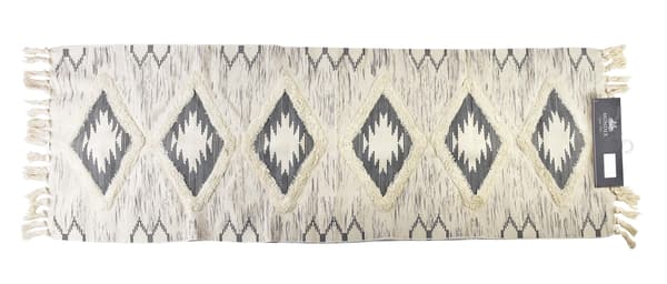 Polyester Løber Boho 60x180 Gråbeige 1 stk