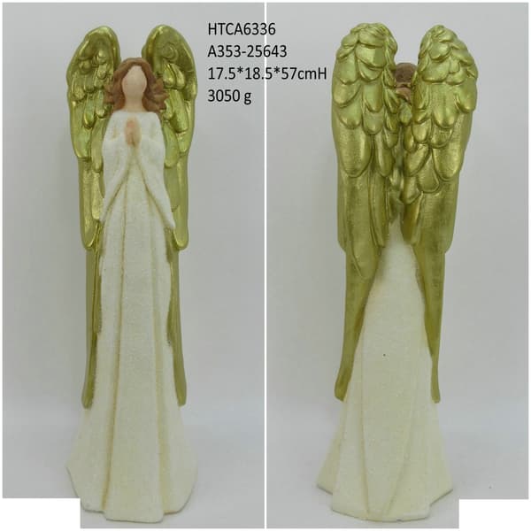 Englefigur Santa Lila 17.5x17.5x56cm 1stk